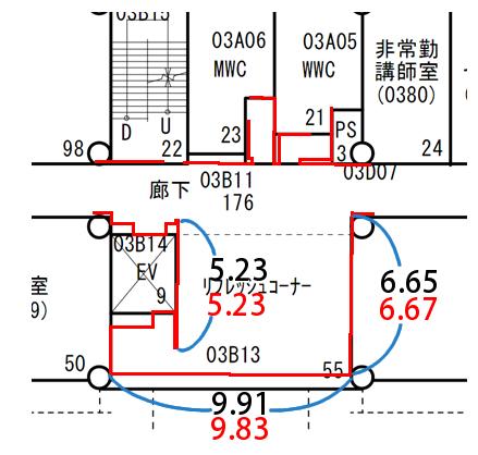 実環境と生成された地図の比較