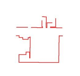 　　生成された地図の壁を抜き出した図